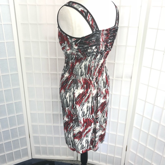 Blue Night Red Surplice Dress Large - Picture 6 of 8